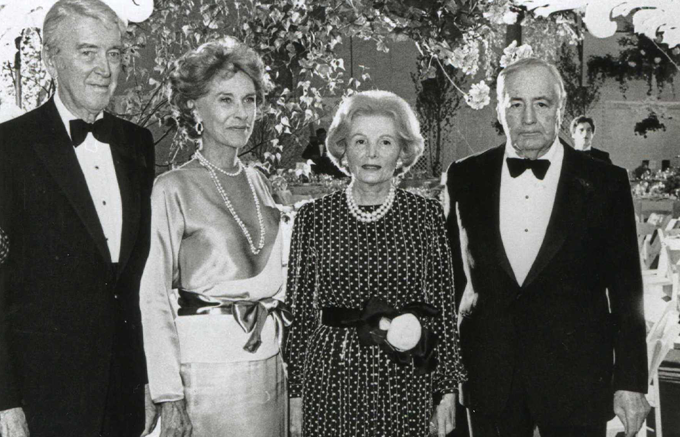 James and Gloria Stewart with Leonore and Walter Annenberg