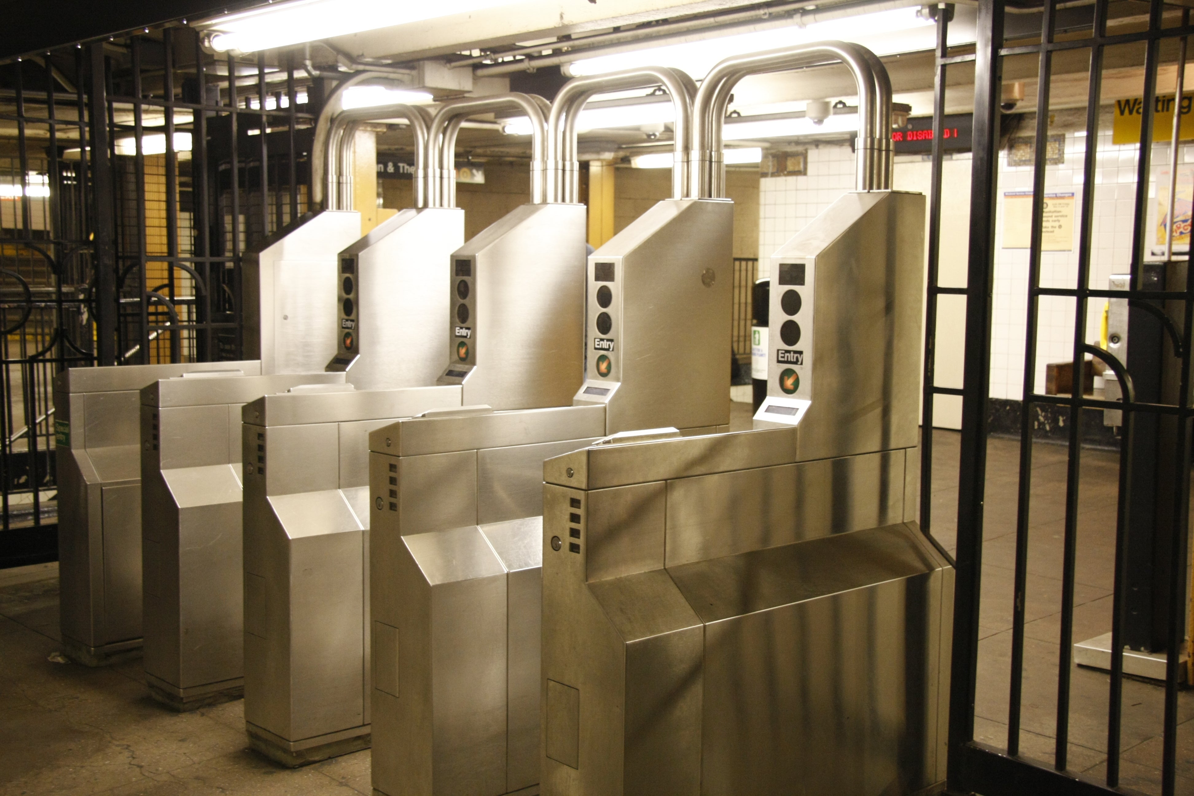 Turnstiles in the New York City Subway