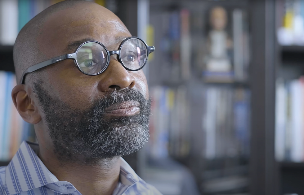 John Jackson Profile Thumbnail  photo of Annenberg Dean John Jackson being interviewed