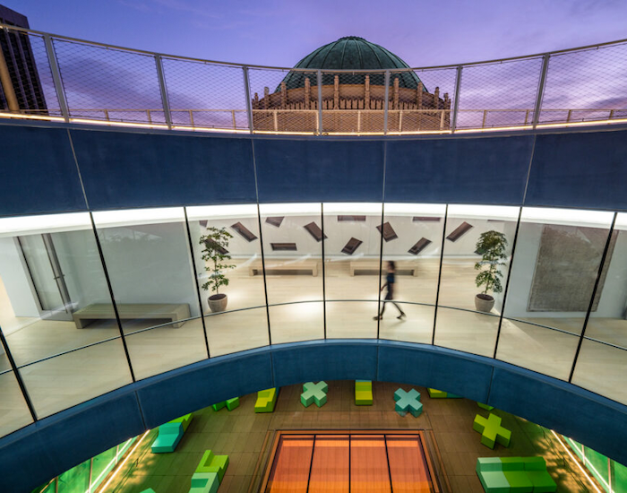 Decorative image of architectural images from the Wallis Annenberg GenSpace
