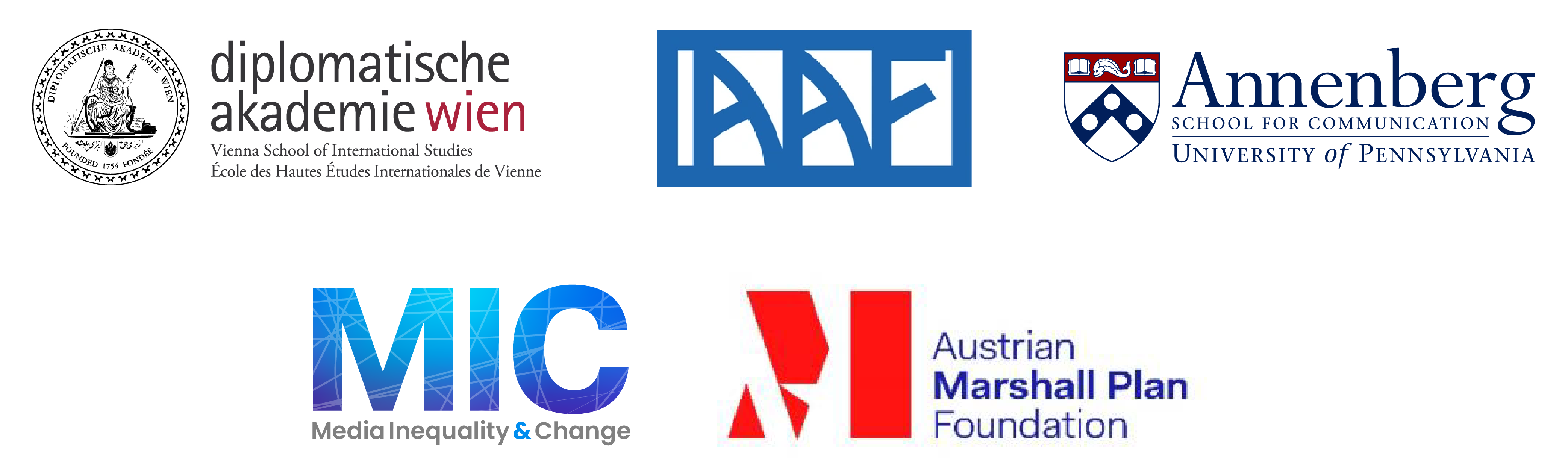 Logos Diplomatic Academy of Vienna, AAF, Annenberg School for Communication, MIC Center, and Austrian Marshall Plan Foundation