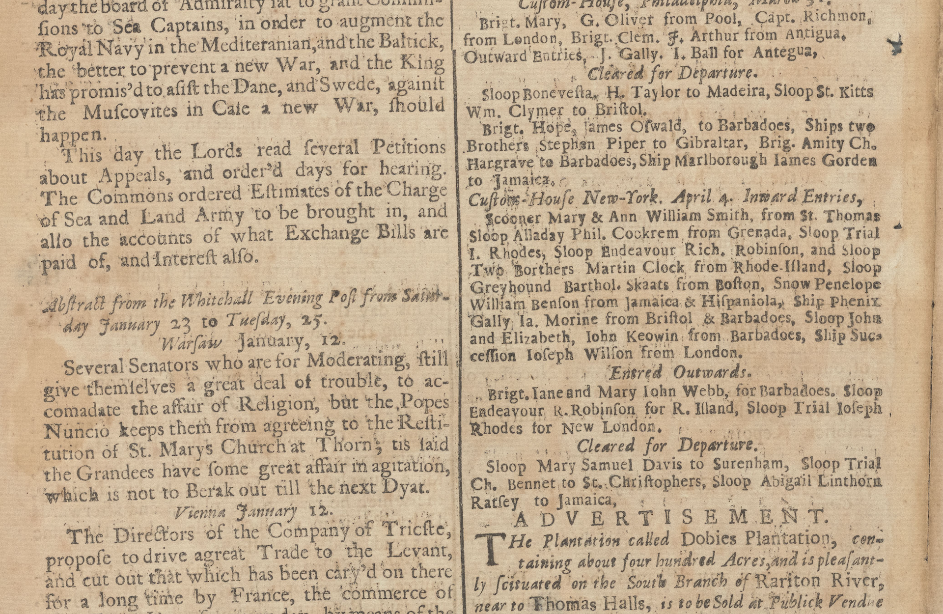 ny-gazette-1700s.png A section of a 1726 issue of The New-York gazette