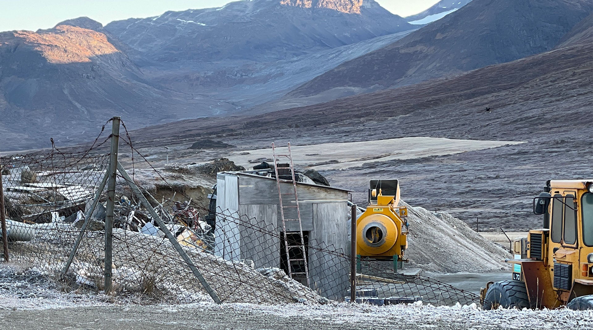 E-waste in a rocky terrain