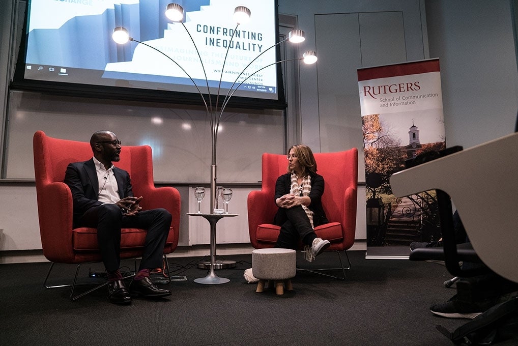 Photo of Annenberg Dean John L. Jackson, Jr. and Naomi Klein