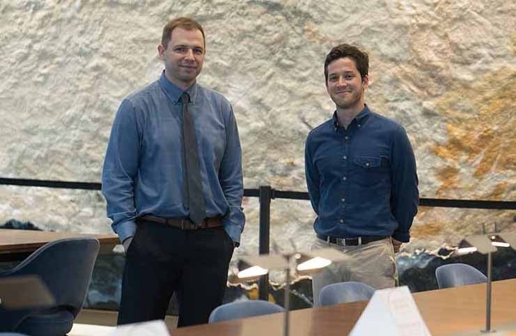 Photo of Mick Overgard and Kenny Whitebloom of Penn Libraries