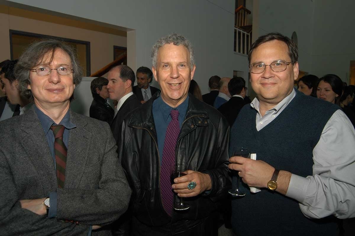 Paul Messaris, Larry Gross, and Bob Hornik pictured together at 2004 Gerbner lecture