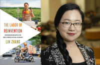 LinZhang and the cover of "The Land of Reinvention"