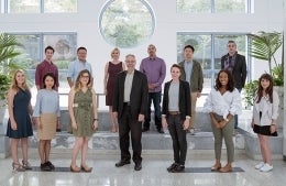 20170828-2017-cohort-edited-2-DSC09974 1920x1250 CROP smaller image size.jpg Annenberg 2017 cohort of doctoral students pose for photo