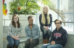 Undergraduates pose for photo