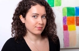 Headshot from the side of Maria Popova