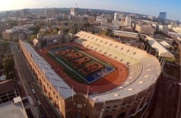 Aerial view of Franklin Field, photo credit Chip Murphy/University of Pennsylvania