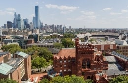 Philly skyline view from Penn's campus; Photo by University of Pennsylvania