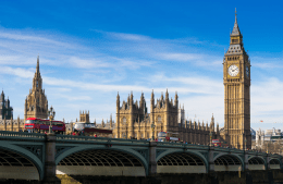 Big Ben and Westminster Abbey in London, England