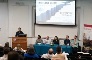 Photo of Todd Wolfson addressing the room