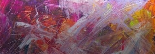 Decorative abstract art image with colorful slashes, photo credit: Unsplash / Markus Spiske