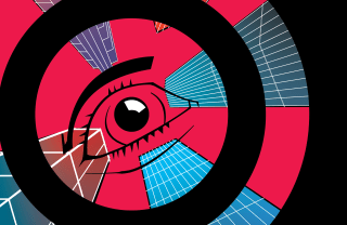 abstract representation of an eye and surveillance