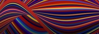 Abstract undulating lines of color