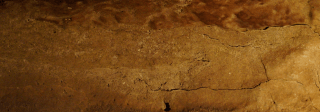 A brown cave wall