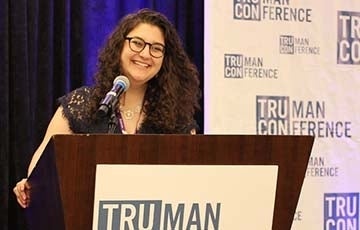Woman at podium at Truman Conference