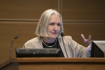 Saskia Sassen gives lecture at Annenberg School for Communication