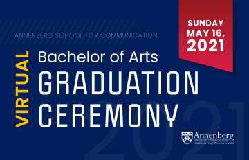 communication major virtual graduation ceremony 2021 graphic