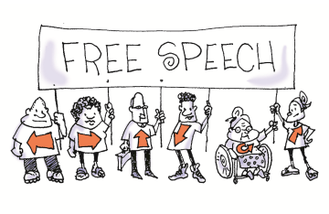 Free Speech Cartoon by Signe Wilkinson
