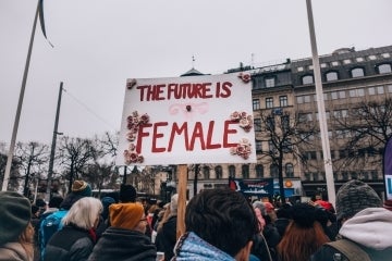 The Future Is Female protest sign