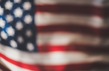 Blurred photo of an American Flag