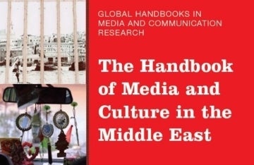 Section of the book cover for "Handbook of Media and Culture in the Middle East"