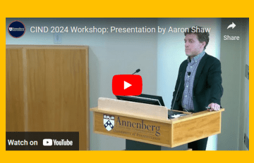 Talk by Aaron Shaw at CIND 2024 Workshop