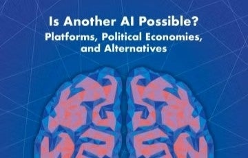 Brain icon on blue digital background