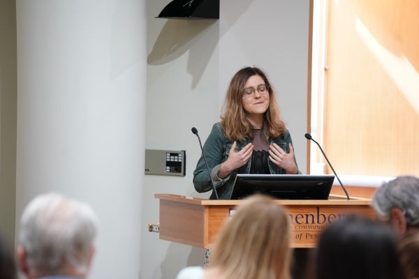 Muira McCammon presenting