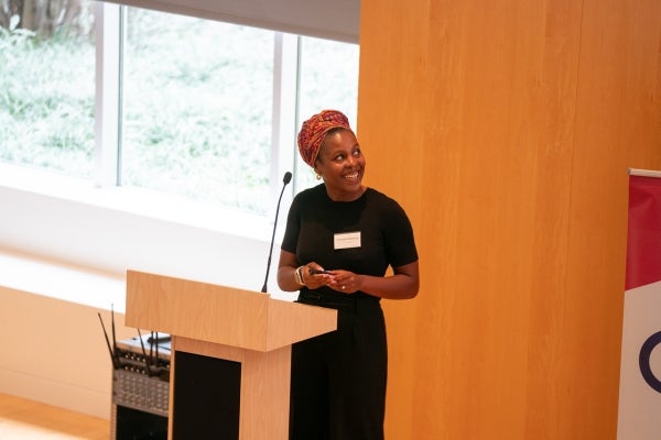 Florence Zivaishe Madenga at podium 