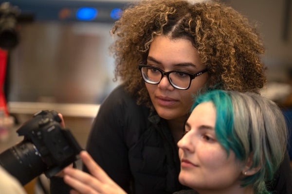 Nya Mbock (left) and Anna Gamarnik