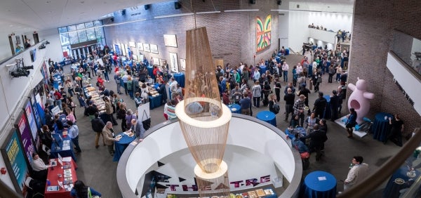 SEJ opening day reception in the Feintuch Family Lobby of the Annenberg Center for the Performing Arts.