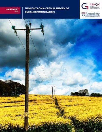 Cover that shows electric wires across a large field