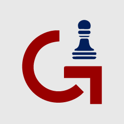 CARGC research theme 1 icon. Large G and chess piece.