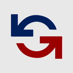 CARGC research theme 3 icon. Arrows revolving in a circle.