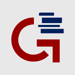 CARGC research theme 4 icon. Large G and stacked books.