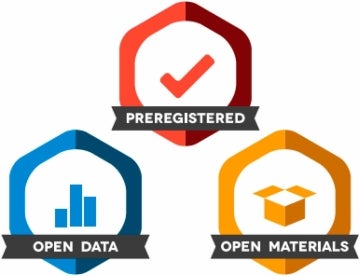 Figure 2: Examples of Center for Open Science badges