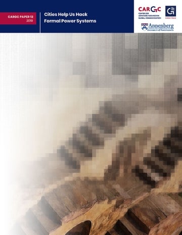 The Cover to CARGC Paper 12 showing abstract view of old stone steps which pixelates to one side 