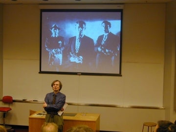 Photo of Paul Messaris during class lecture