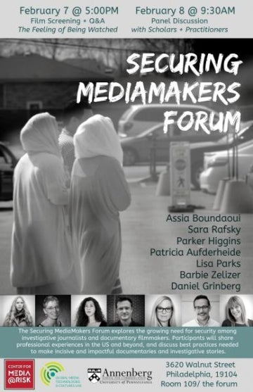 Photo of "Securing MediaMakers Forum" flyer