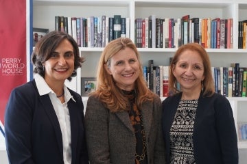 Tulia Falleti, Liz Magill, and Antonia Villarruel together at the PLAC conference. (Image: Alec Aluja)